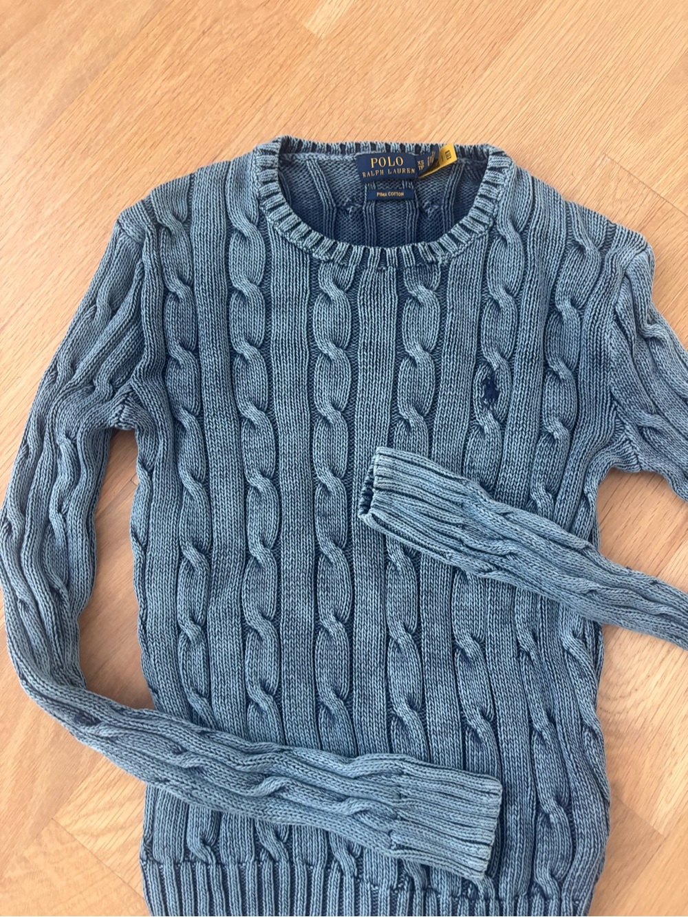 Polo by Ralph Lauren Women's Cable Crewneck Sweater - Dusty Blue Sz XS